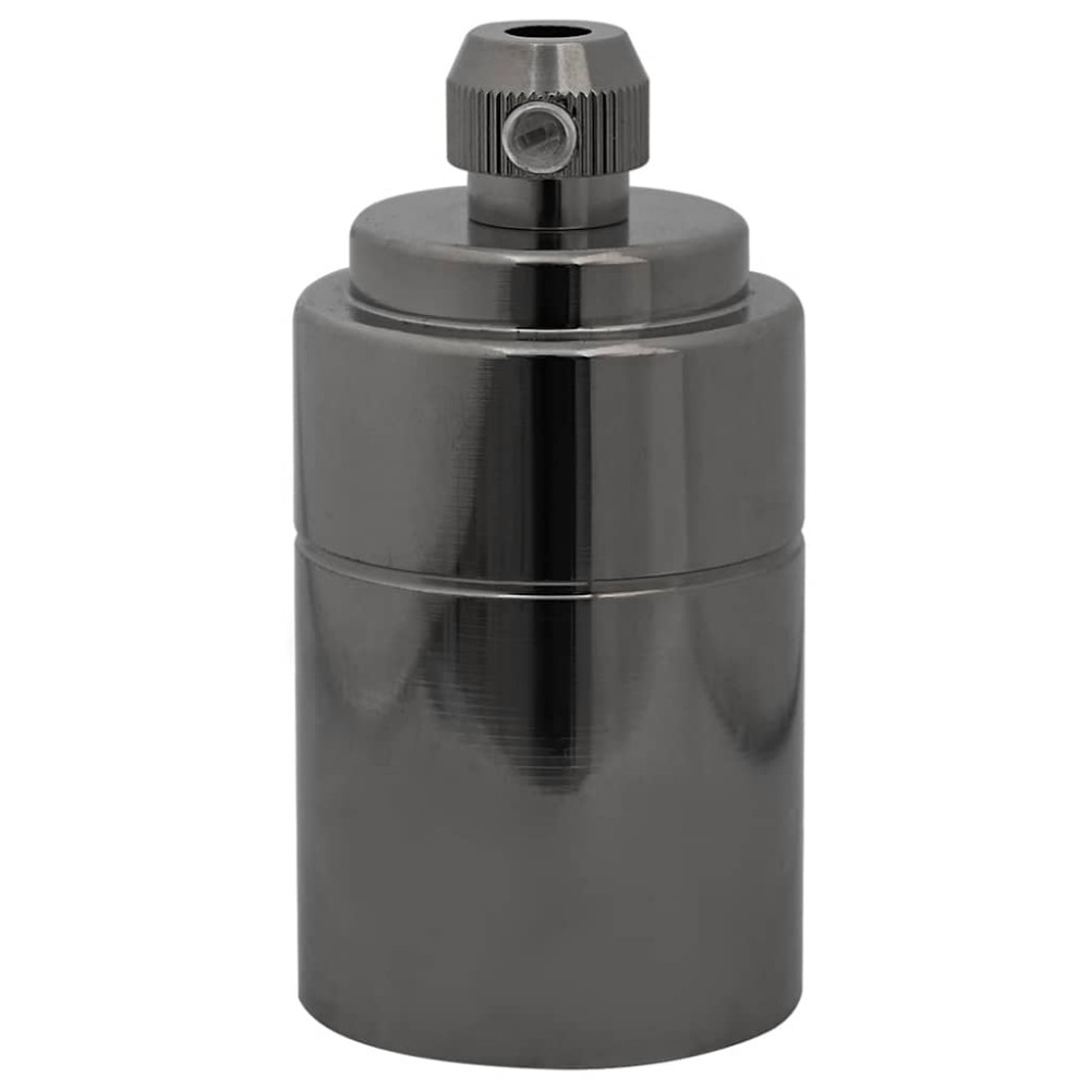 Produktbild för Lamphållare 2 st blank svart E27