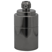 Produktbild för Lamphållare 2 st blank svart E27