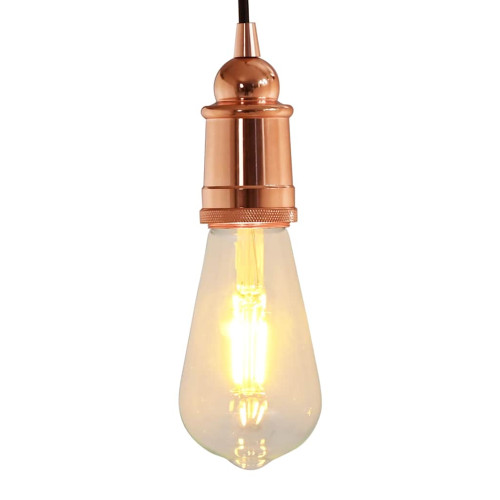 vidaXL Lamphållare 2 st roséguld E27