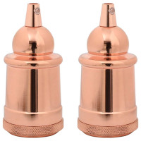 Produktbild för Lamphållare 2 st roséguld E27