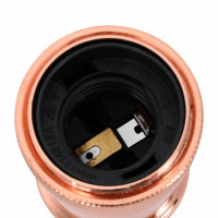 Produktbild för Lamphållare 2 st roséguld E27