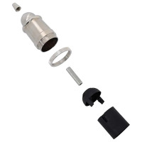 Produktbild för Lamphållare 2 st Satin Nickel E27