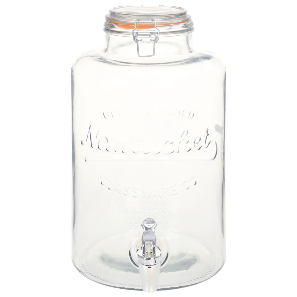 Produktbild för Glasbehållare XXL med tappkran transparent 8 L
