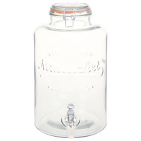 Produktbild för Glasbehållare XXL med tappkran transparent 8 L