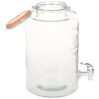 Produktbild för Glasbehållare XXL med tappkran transparent 8 L