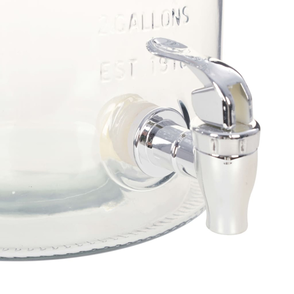 Produktbild för Glasbehållare XXL med tappkran transparent 8 L