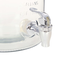 Produktbild för Glasbehållare XXL med tappkran transparent 8 L