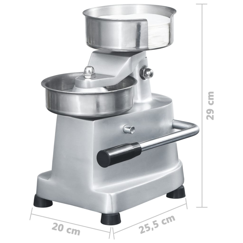 Produktbild för Hamburgerpress med 500 pappersark aluminium 10 cm