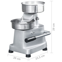 Produktbild för Hamburgerpress med 500 pappersark aluminium 10 cm