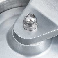 Produktbild för Hamburgerpress med 500 pappersark aluminium 10 cm
