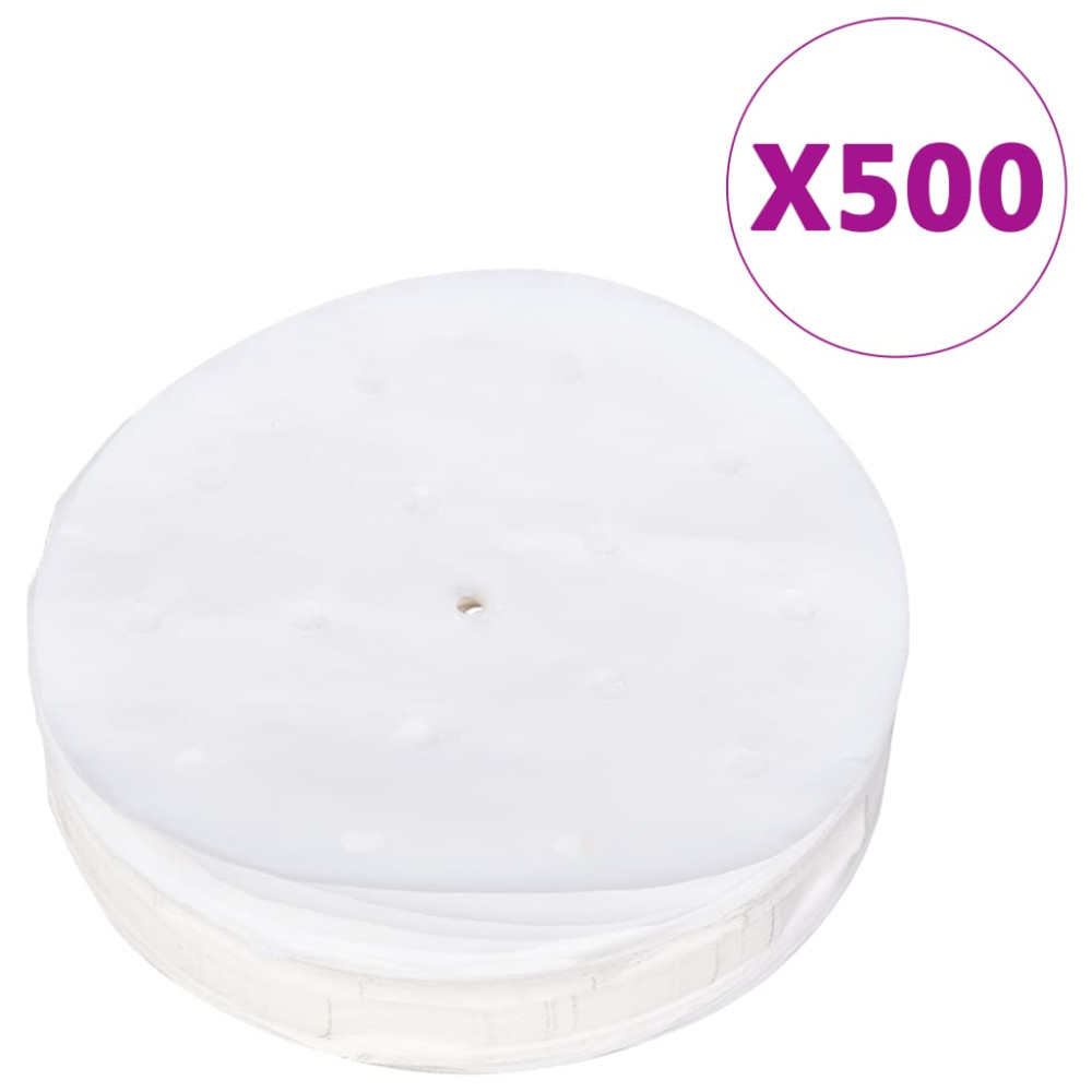 Produktbild för Hamburgerpress med 500 pappersark aluminium 10 cm