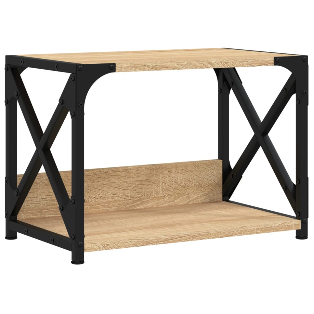 Produktbild för Skrivarställ 2 hyllor sonoma-ek 44x26x31,5 cm konstruerat trä