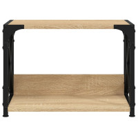 Produktbild för Skrivarställ 2 hyllor sonoma-ek 44x26x31,5 cm konstruerat trä
