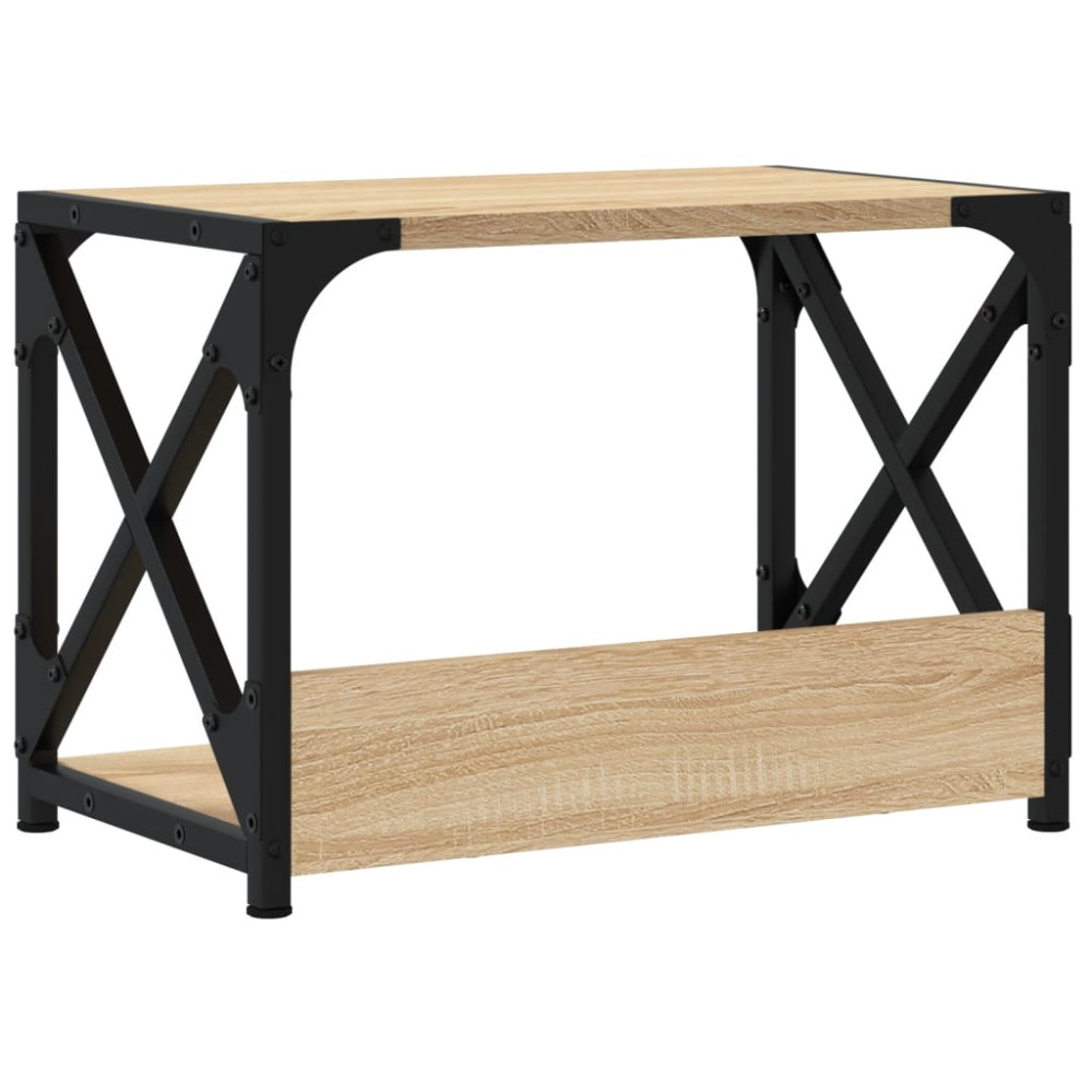 Produktbild för Skrivarställ 2 hyllor sonoma-ek 44x26x31,5 cm konstruerat trä