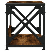 Produktbild för Skrivarställ 2 hyllor rökfärgad ek 44x26x31,5cm konstruerat trä