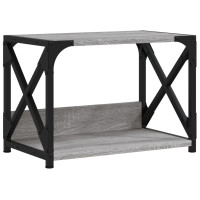 Produktbild för Skrivarställ 2 hyllor grå sonoma 44x26x31,5 cm konstruerat trä