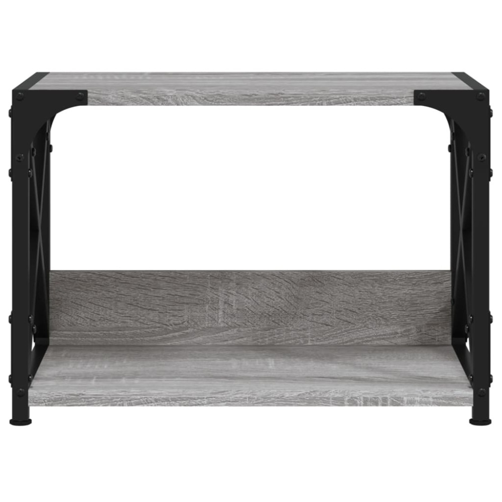 Produktbild för Skrivarställ 2 hyllor grå sonoma 44x26x31,5 cm konstruerat trä