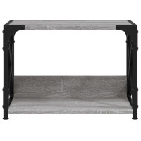 Produktbild för Skrivarställ 2 hyllor grå sonoma 44x26x31,5 cm konstruerat trä