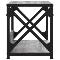 Produktbild för Skrivarställ 2 hyllor grå sonoma 44x26x31,5 cm konstruerat trä