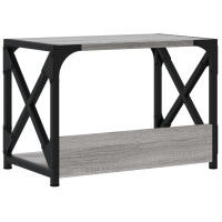 Produktbild för Skrivarställ 2 hyllor grå sonoma 44x26x31,5 cm konstruerat trä