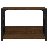 Produktbild för Skrivarställ 2 hyllor brun ek 44x26x31,5 cm konstruerat trä