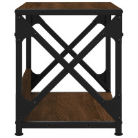 Produktbild för Skrivarställ 2 hyllor brun ek 44x26x31,5 cm konstruerat trä