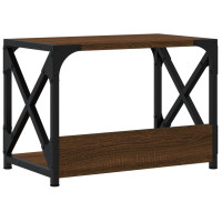 Produktbild för Skrivarställ 2 hyllor brun ek 44x26x31,5 cm konstruerat trä