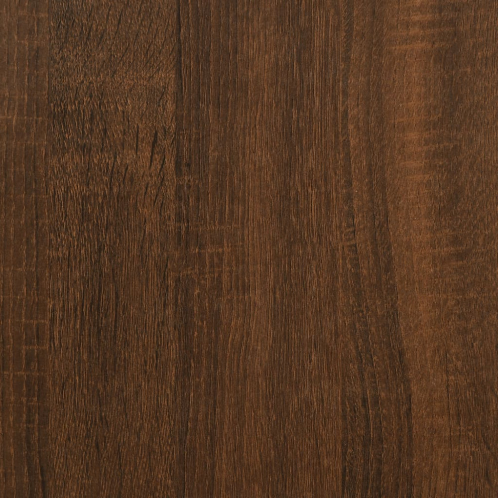 Produktbild för Skrivarställ 2 hyllor brun ek 44x26x31,5 cm konstruerat trä