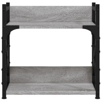 Produktbild för Skrivarställ 2 hyllor grå sonoma 40x20x40 cm konstruerat trä
