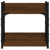 Produktbild för Skrivarställ 2 hyllor brun ek 40x20x40 cm konstruerat trä