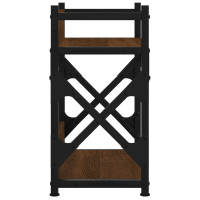 Produktbild för Skrivarställ 2 hyllor brun ek 40x20x40 cm konstruerat trä