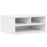 Produktbild för Skrivarställ vit 49x40x22,5 cm konstruerat trä
