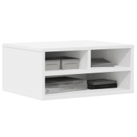 Produktbild för Skrivarställ vit 49x40x22,5 cm konstruerat trä
