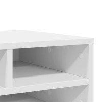 Produktbild för Skrivarställ vit 49x40x22,5 cm konstruerat trä