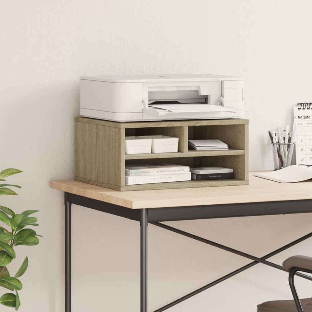 Produktbild för Skrivarställ sonoma-ek 49x40x22,5 cm konstruerat trä