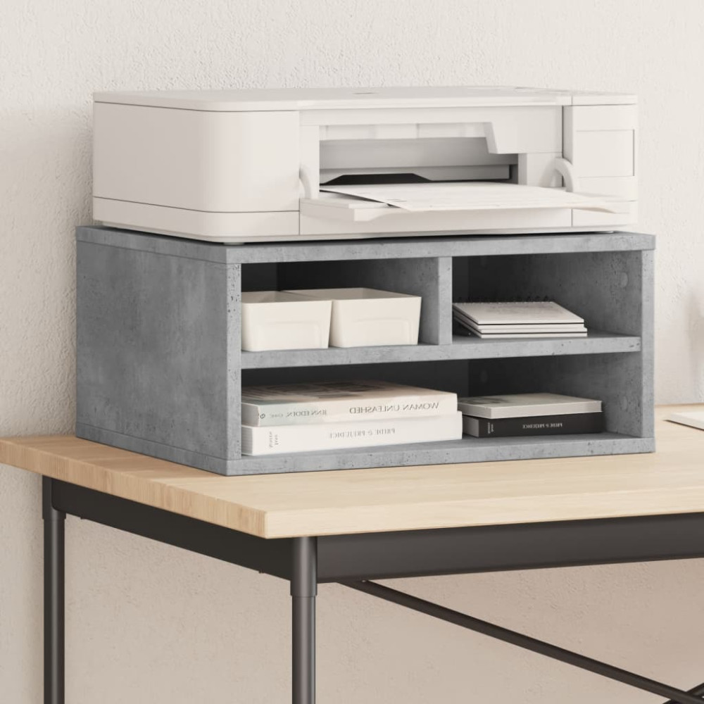 Produktbild för Skrivarställ betonggrå 49x40x22,5 cm konstruerat trä