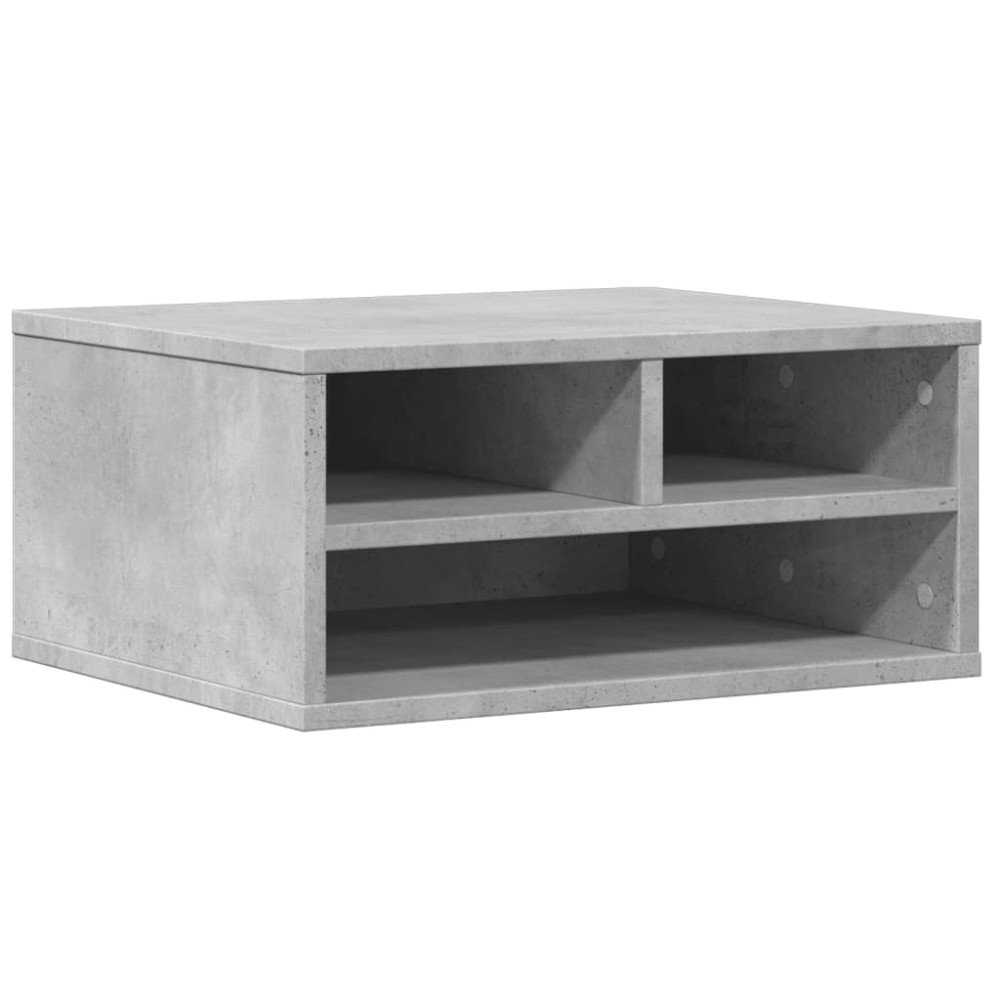 Produktbild för Skrivarställ betonggrå 49x40x22,5 cm konstruerat trä
