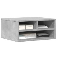 Produktbild för Skrivarställ betonggrå 49x40x22,5 cm konstruerat trä
