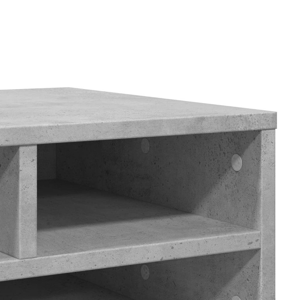 Produktbild för Skrivarställ betonggrå 49x40x22,5 cm konstruerat trä