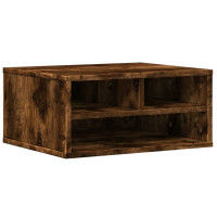 Produktbild för Skrivarställ rökfärgad ek 49x40x22,5 cm konstruerat trä