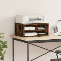 Produktbild för Skrivarställ rökfärgad ek 49x40x22,5 cm konstruerat trä