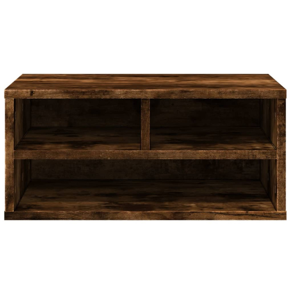 Produktbild för Skrivarställ rökfärgad ek 49x40x22,5 cm konstruerat trä