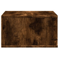 Produktbild för Skrivarställ rökfärgad ek 49x40x22,5 cm konstruerat trä