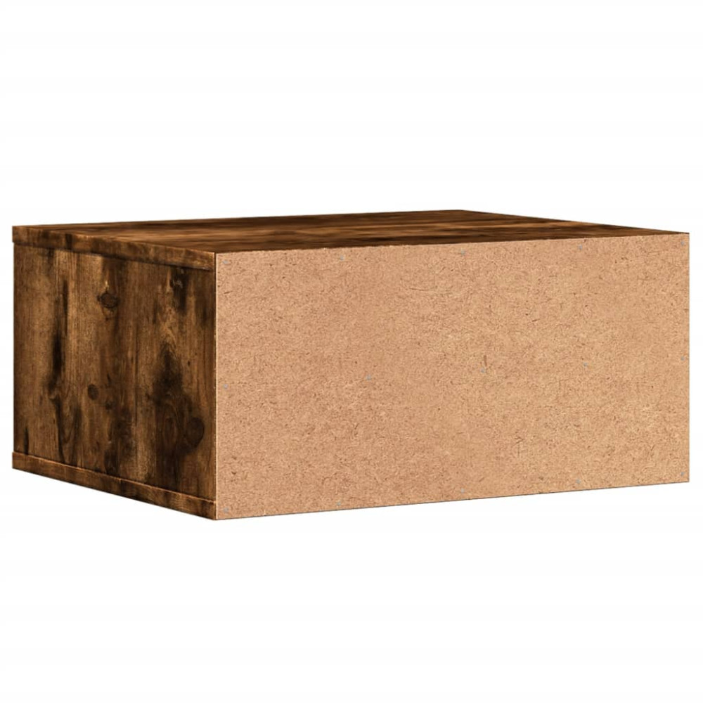 Produktbild för Skrivarställ rökfärgad ek 49x40x22,5 cm konstruerat trä