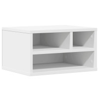 Produktbild för Skrivarställ vit 40x32x22,5 cm konstruerat trä