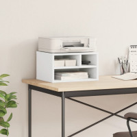 Produktbild för Skrivarställ vit 40x32x22,5 cm konstruerat trä