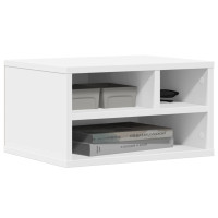 Produktbild för Skrivarställ vit 40x32x22,5 cm konstruerat trä