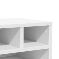 Produktbild för Skrivarställ vit 40x32x22,5 cm konstruerat trä