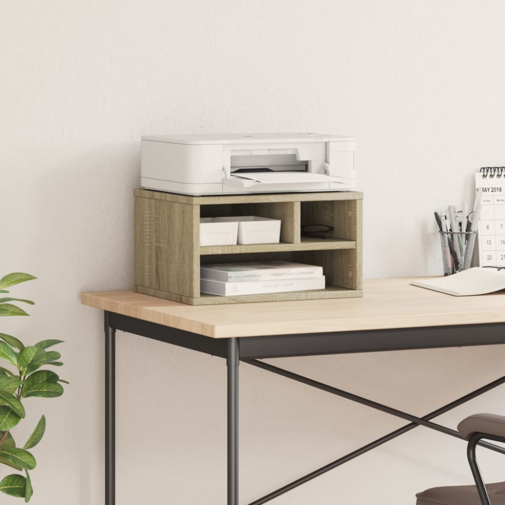Produktbild för Skrivarställ sonoma-ek 40x32x22,5 cm konstruerat trä