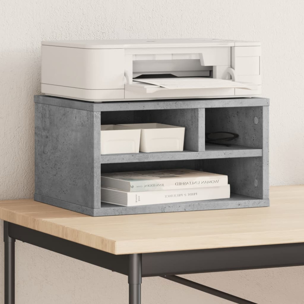 Produktbild för Skrivarställ betonggrå 40x32x22,5 cm konstruerat trä